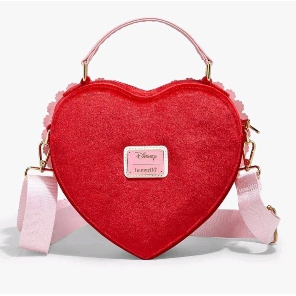 Loungefly Disney Mickey & Minnie Chocolate Scented Figural Heart Box Crossbody - Picture 3 of 4